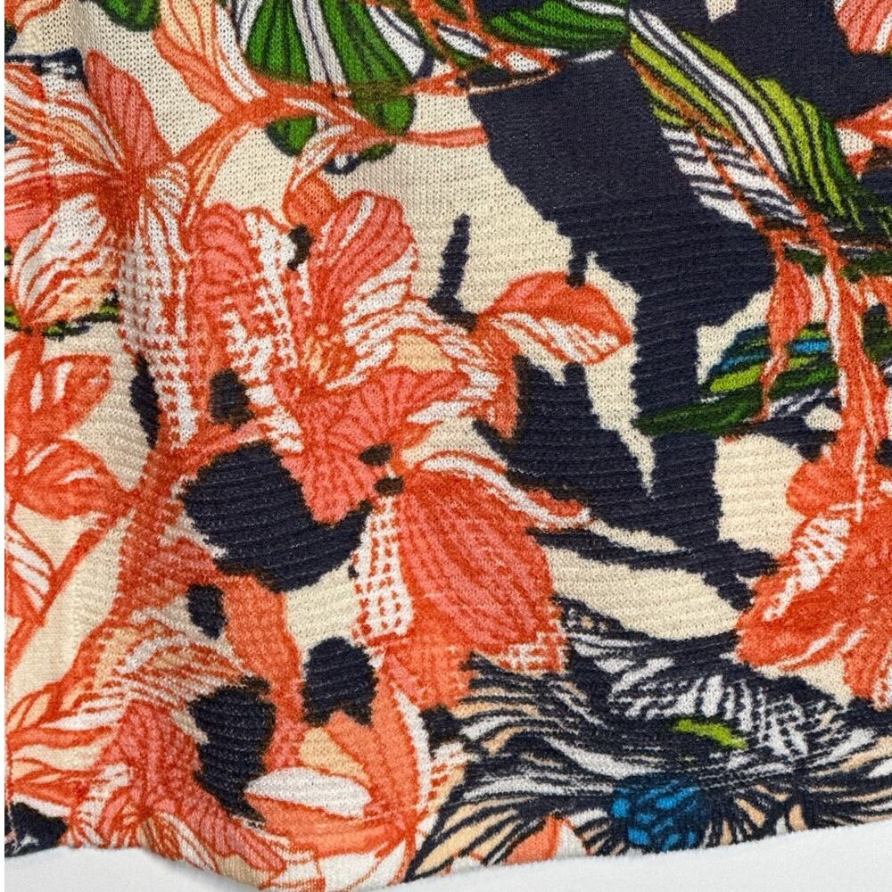 Chico’s The Everyday Cardigan Sweater Floral Print Sz 1 = M Long Sleeves Arsty - Picture 4 of 12